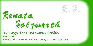 renata holzwarth business card
